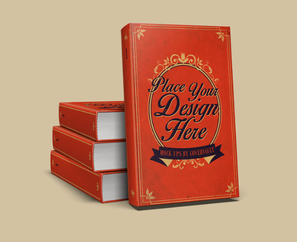 5 x 8 Stacked Hardcover Book Mockup