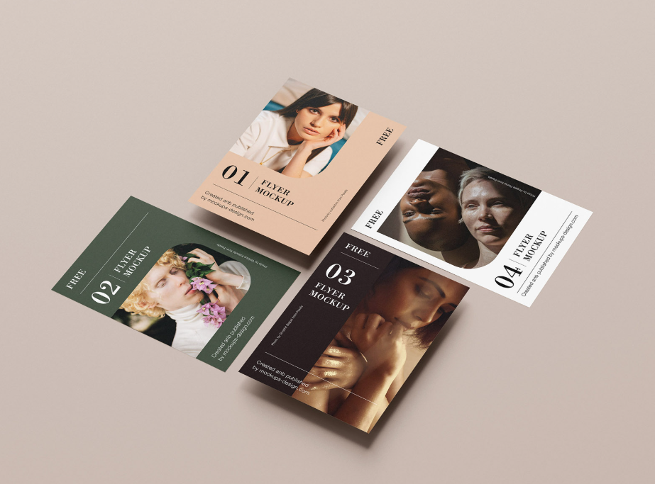 A4 Flyers Grid Mockup Time Saving Tool