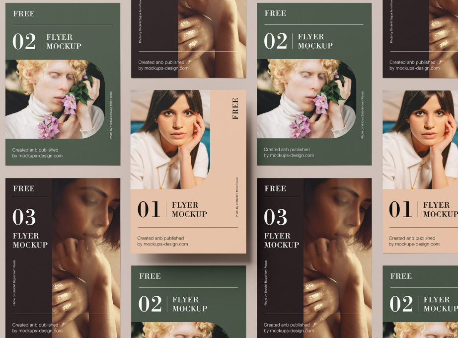 A4 Flyers Grid Mockup Time Saving Tool