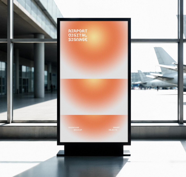 Airport Digital Signage Mockup by Pixelbuddha