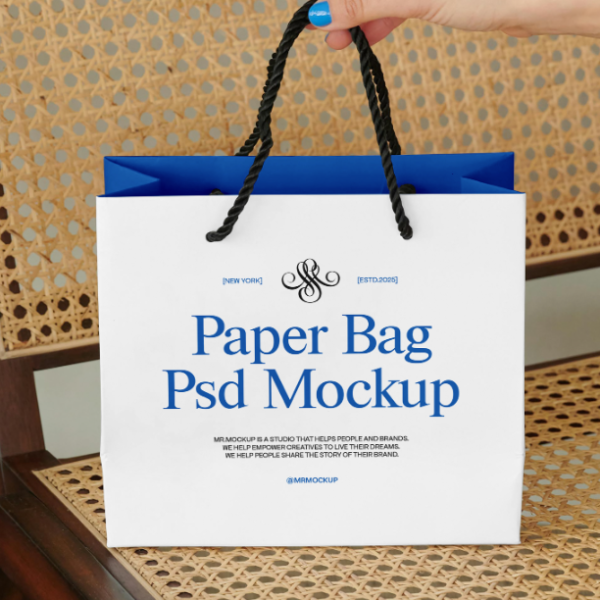 Apparel Paper Bag Mockup