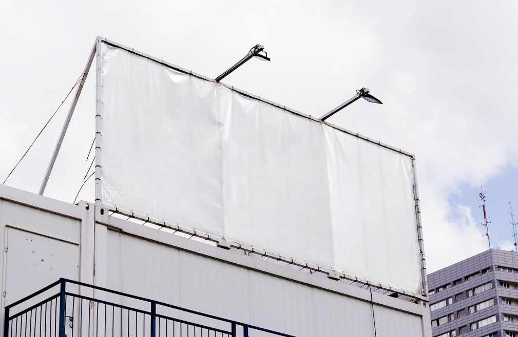 Banner on the Top of the Building Mockup Rooftop Branding