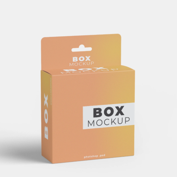 Box Hanging Mockup Packaging Presentation