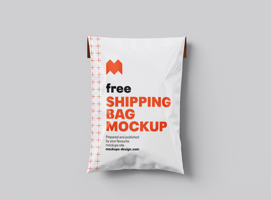 Brand with a Free Shipping Bag Mockup