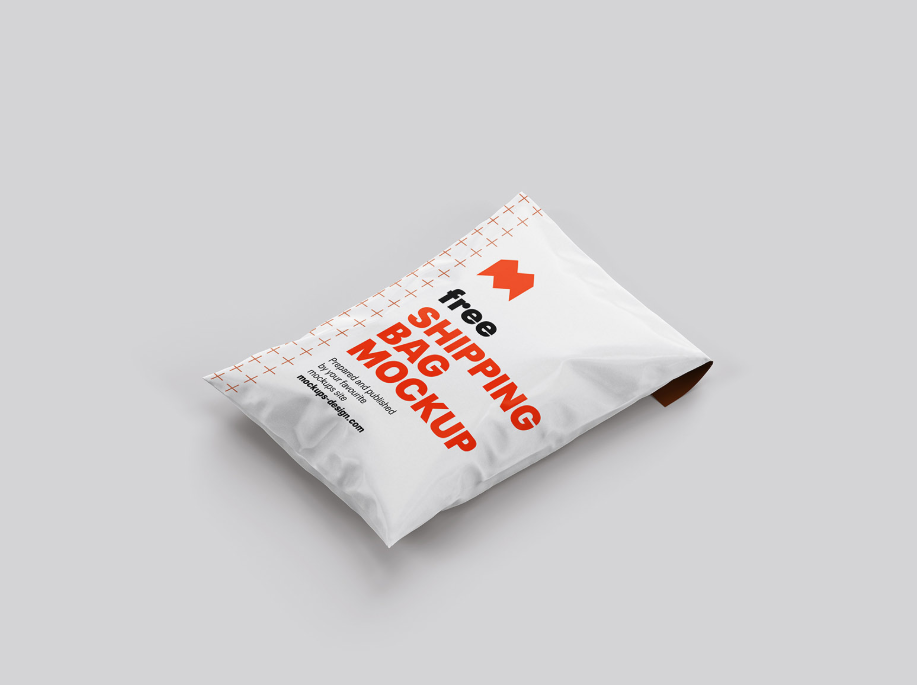 Brand with a Free Shipping Bag Mockup