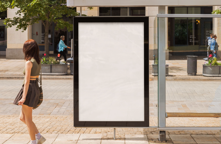 Bus Stop Citylight Mockup