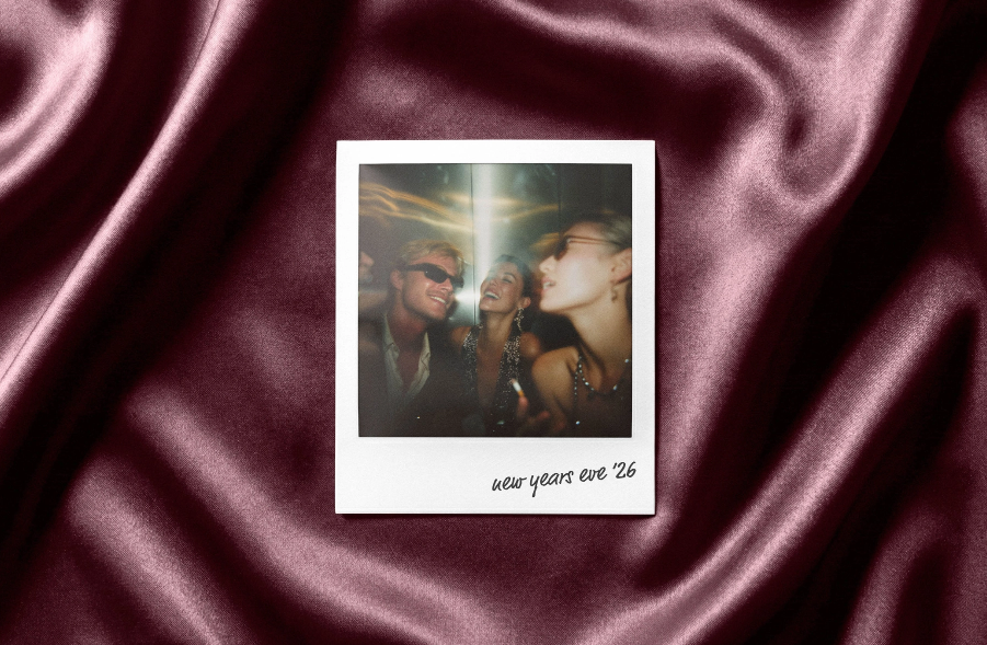 Classic Instant Photo Print Mockup on Silky Fabric Background