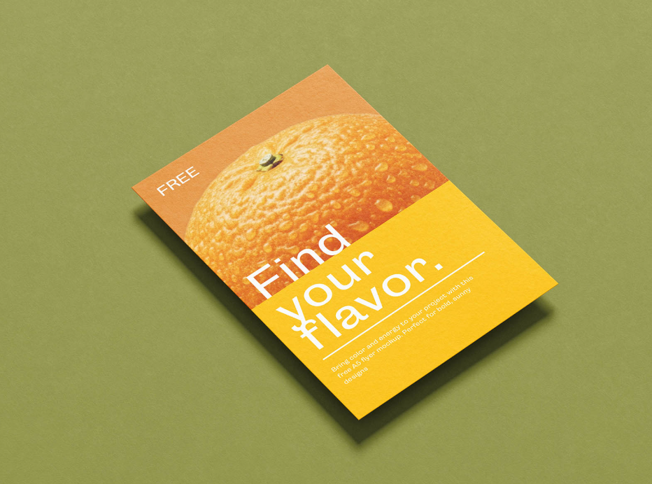 Clean A5 Flyer Mockup Minimal Studio Set