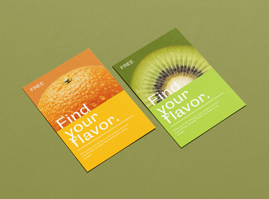 Clean A5 Flyer Mockup Minimal Studio Set