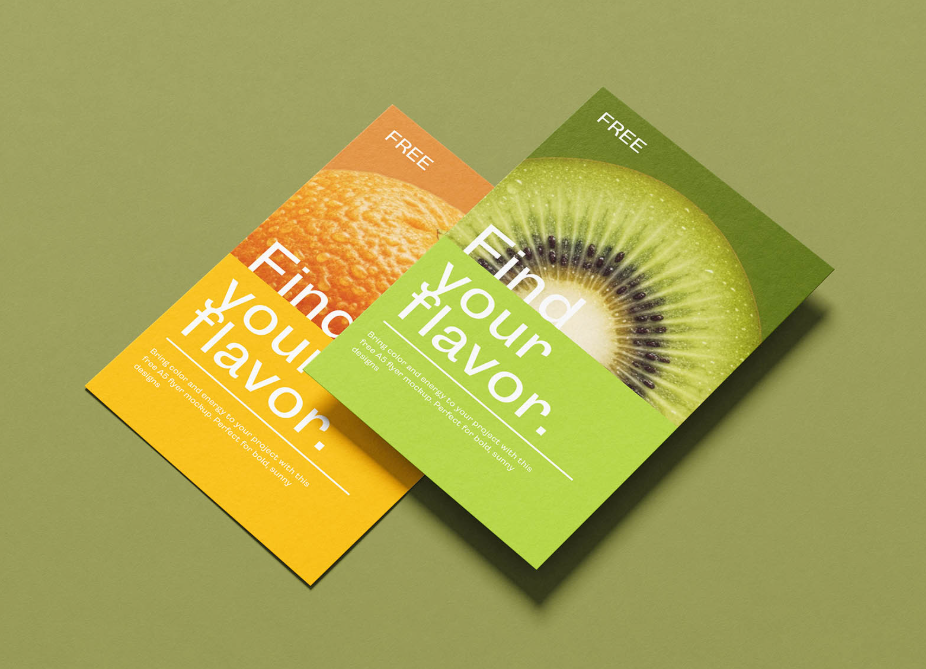 Clean A5 Flyer Mockup Minimal Studio Set