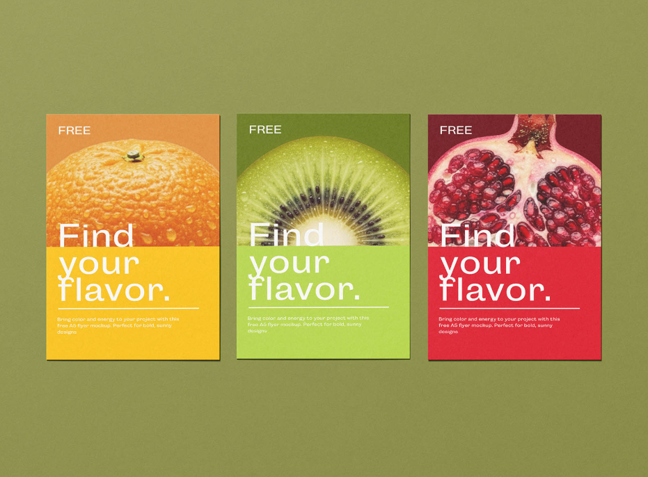 Clean A5 Flyer Mockup Minimal Studio Set