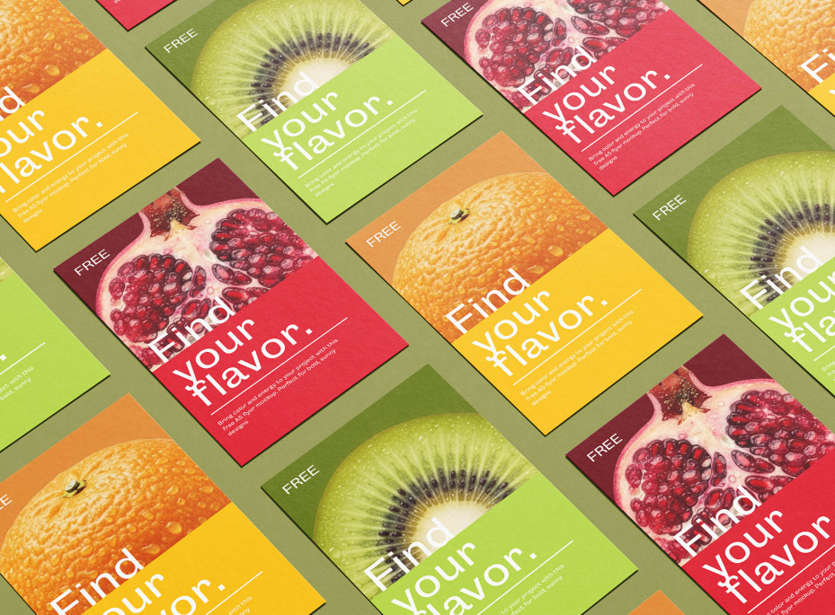 Clean A5 Flyer Mockup Minimal Studio Set