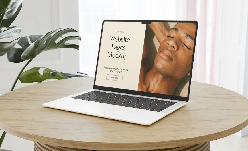 Clean Laptop Mockup HighResolution PSD for Web