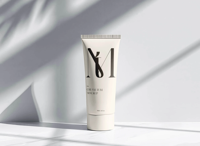 Cosmetic Tube Mockup PSD Modern Display
