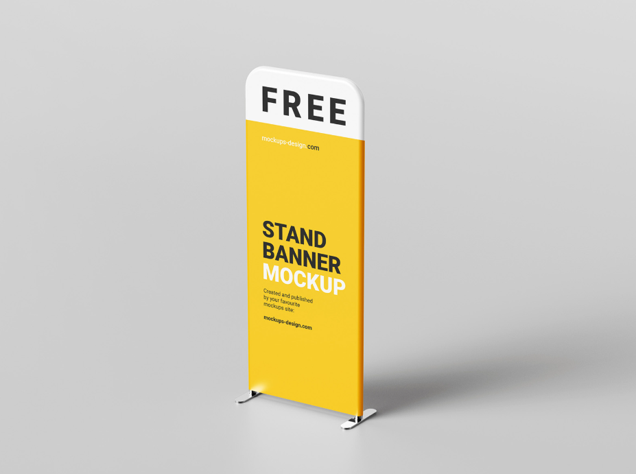 Display Stand Mockup 3 Angle Exhibition
