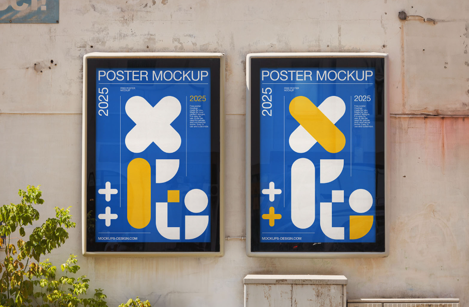 Dual Citylight Poster Mockup Vibrant Urban