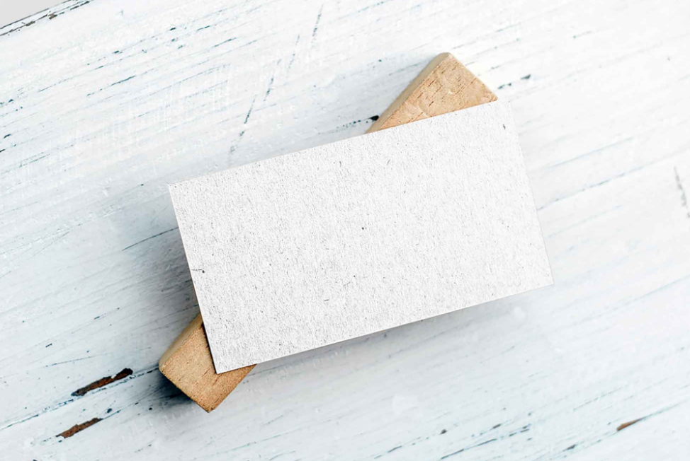 Eco Small Business Card Mockup Sustainable Branding