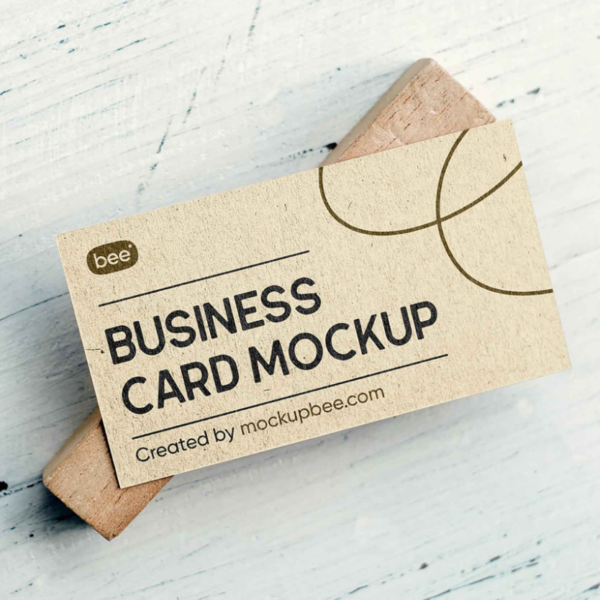 Eco Small Business Card Mockup Sustainable Branding