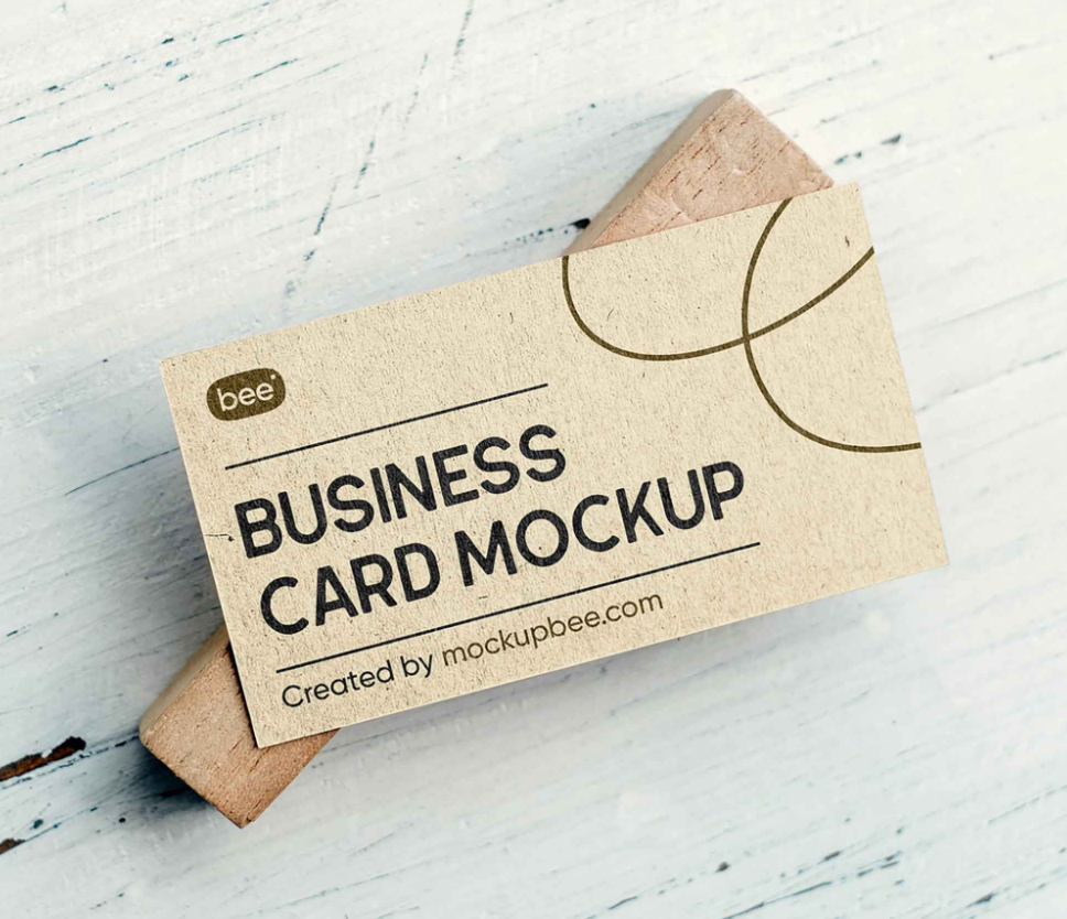 Eco Small Business Card Mockup Sustainable Branding