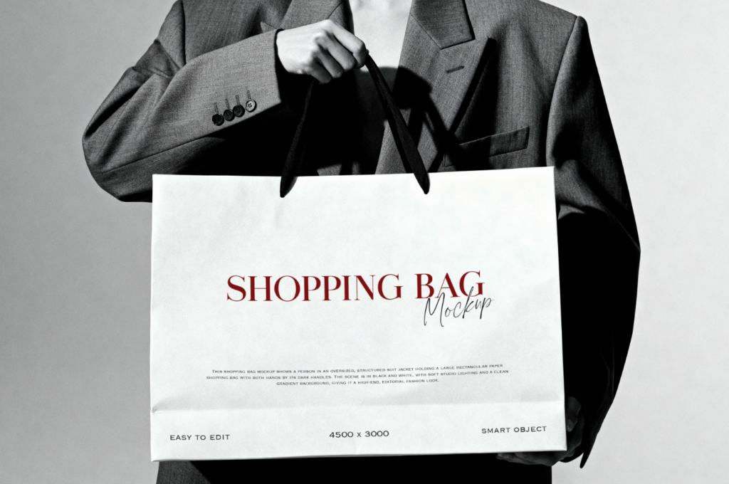 Editorial Fashion Carry Bag Mockup