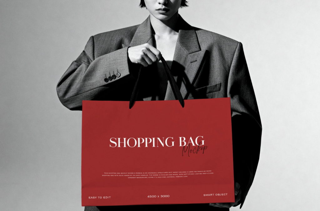 Editorial Fashion Carry Bag Mockup