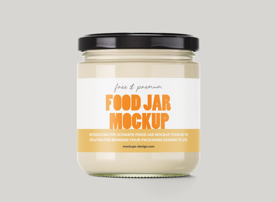 Food Jar Mockup Fully Customizable