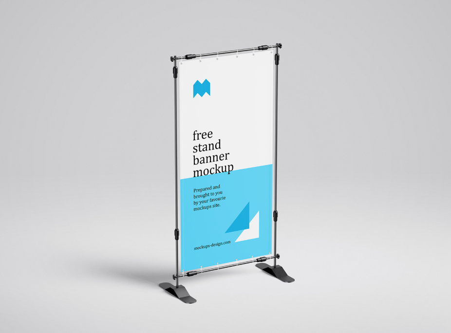 Free Banner Stand Mockup 100×200 cm