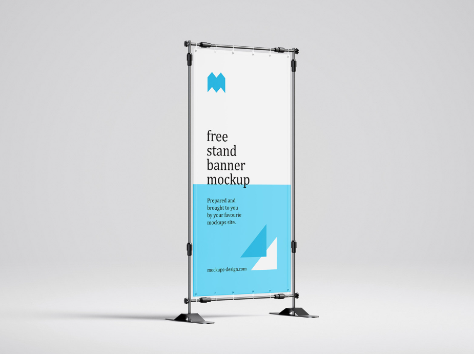 Free Banner Stand Mockup 100×200 cm