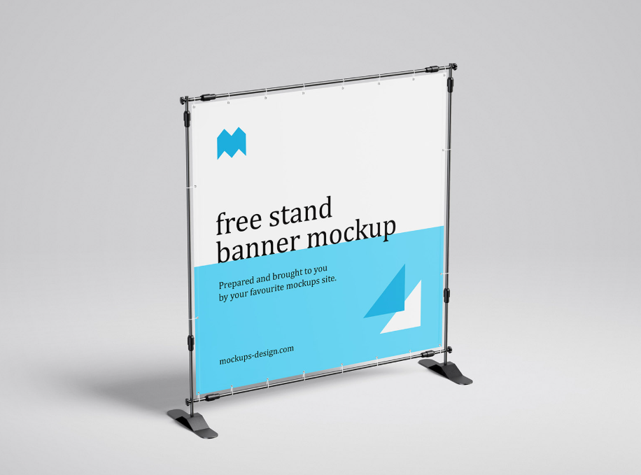 Free Banner Stand Mockup 200×200 cm Format Innovation