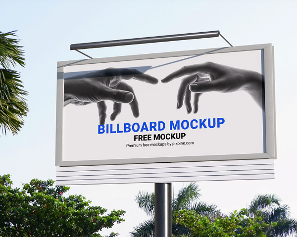 Free City Outdoor Advertising Billboard Mockup (PSD)
