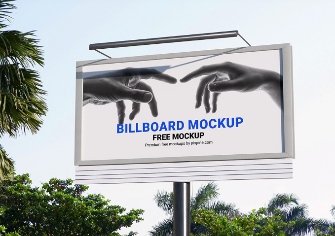 Free City Outdoor Advertising Billboard Mockup (PSD)