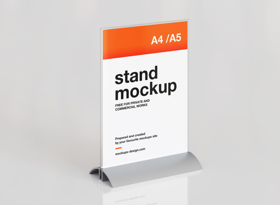 Free Desk Stand Mockup Project Presentation