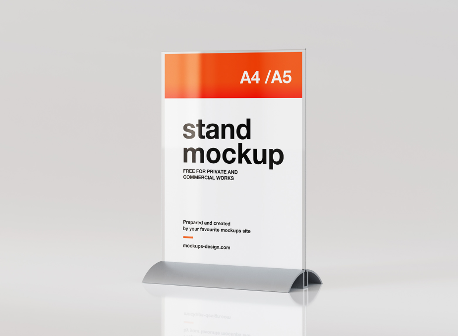 Free Desk Stand Mockup Project Presentation