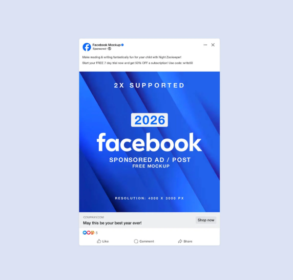 Free Facebook Sponsored Post Mockup