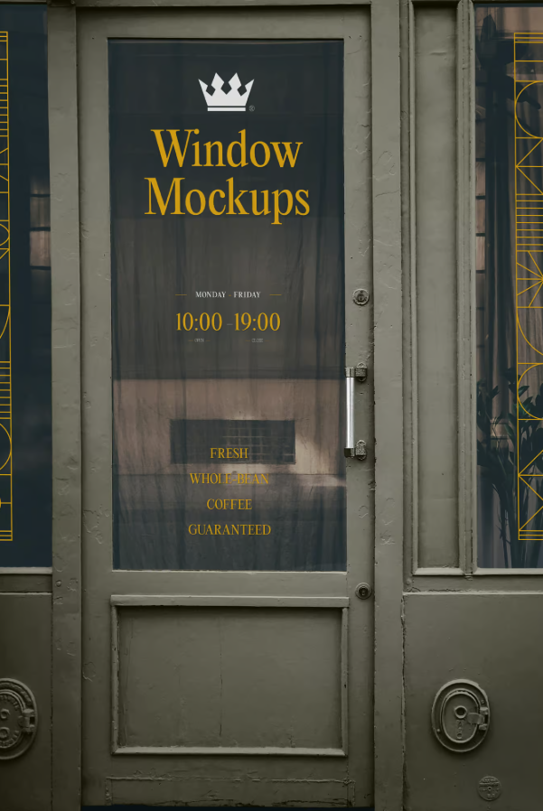 Free Front View Window Mockups