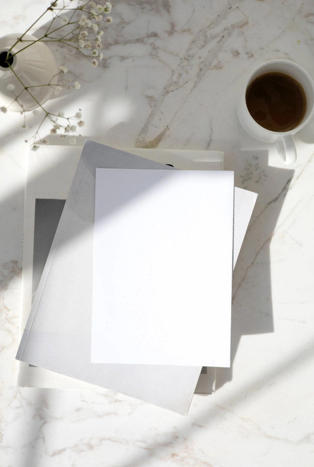 Free Poster on Books Mockup