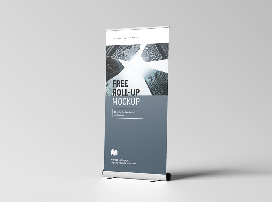 Free RollUp Mockup 100×200 cm Trade Show Excellence