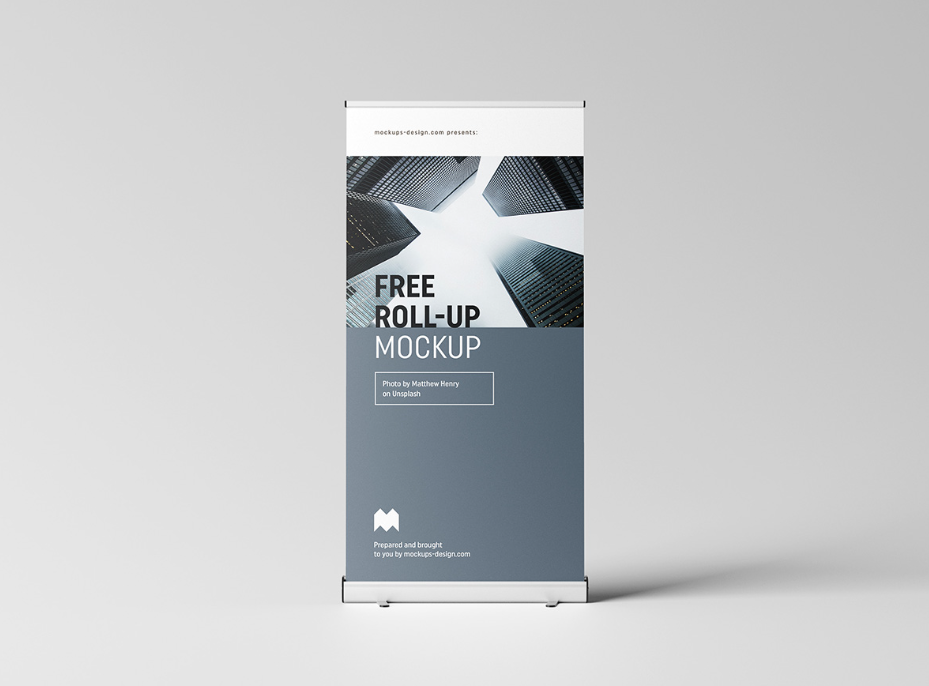 Free RollUp Mockup 100×200 cm Trade Show Excellence