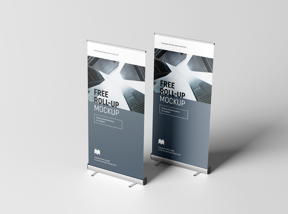Free RollUp Mockup 100×200 cm Trade Show Excellence
