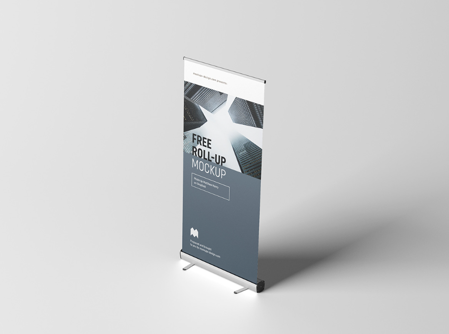 Free RollUp Mockup 100×200 cm Trade Show Excellence