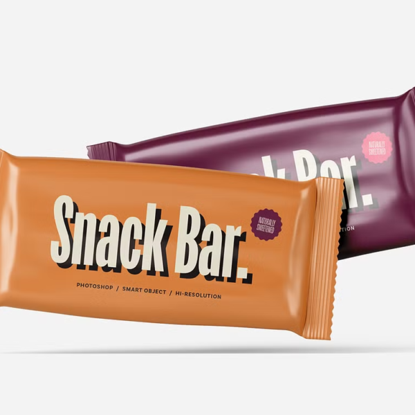 Free Snack Bar Packaging Mockup  Clean Realistic and Easy to Customize