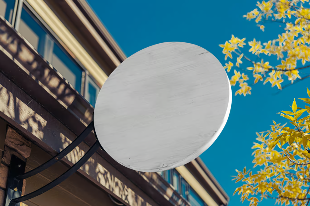 Free Wooden Sign Mockup