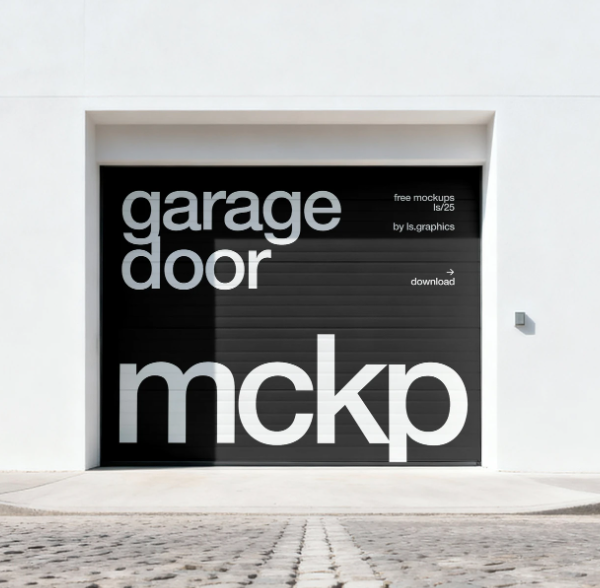 Garage Door Mockup  Clean and Realistic Branding Presentation