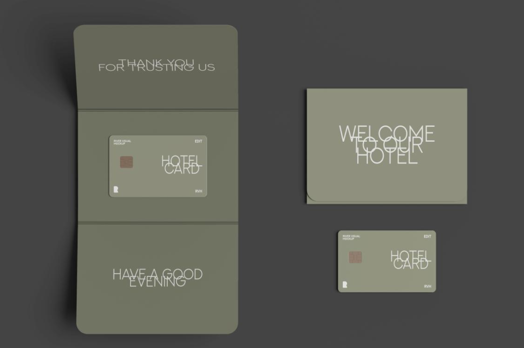 Gift card envelope Packaging Mockup