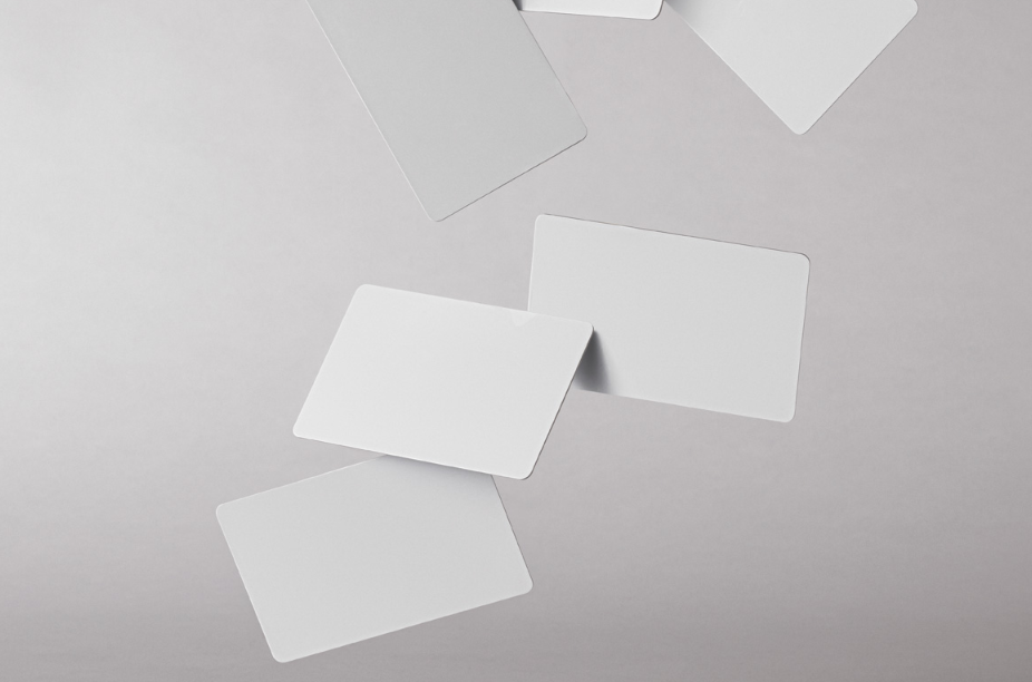 Gravity Rounded Plastic PSD Identity Card Mockup