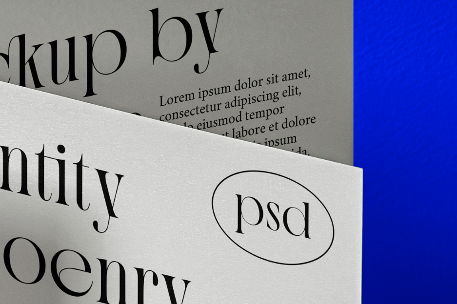 Half Fold event cards Brochure Free PSD Mockup