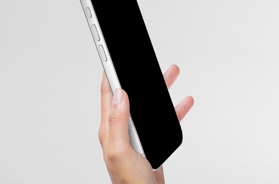Hand Holding iPhone 17 PSD Mockup