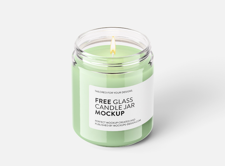 Isolated Candle Mockup Minimalist