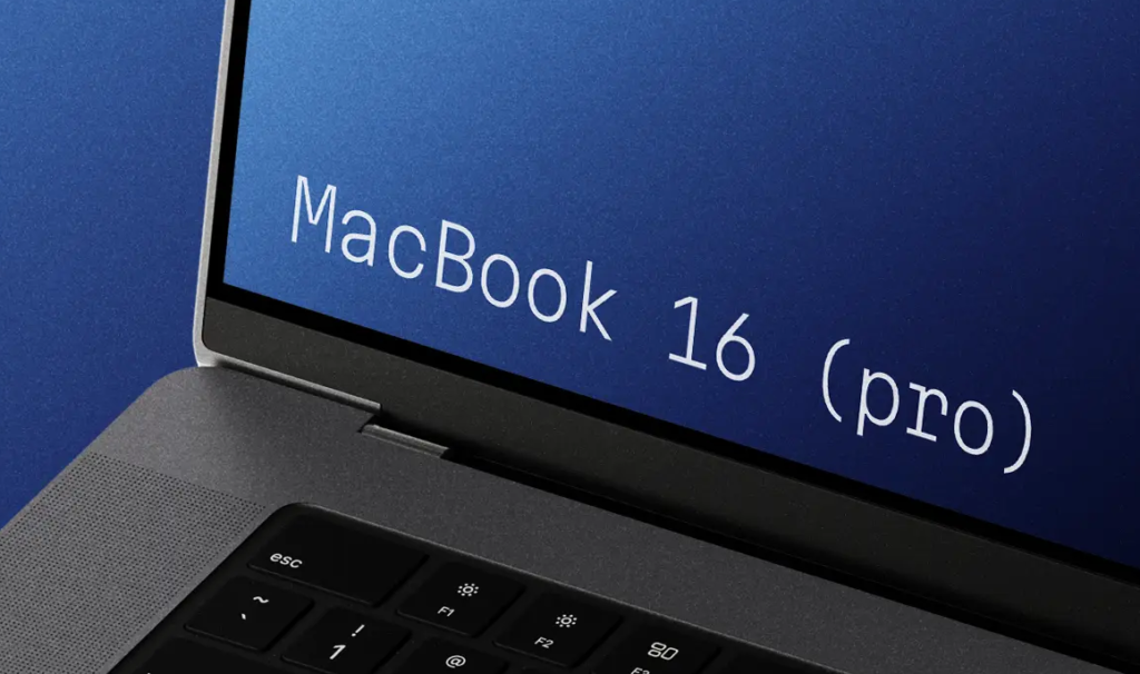 MacBook 16 Pro Mockup Floating