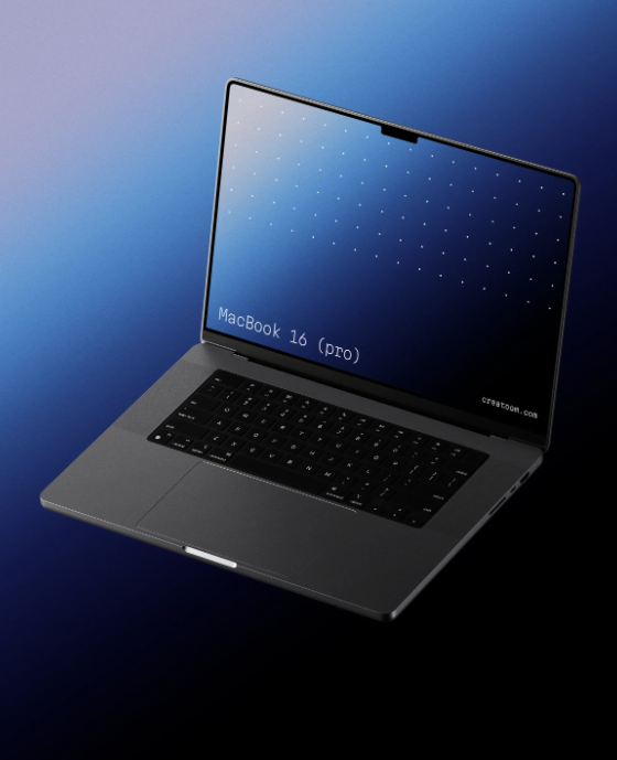 MacBook 16 Pro Mockup Floating